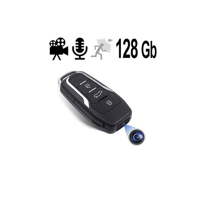 HD SpyCam im Car-Key Design, 128 GB