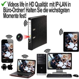 IP HD-SpyCam verdeckt im Aktenordner, 128 Gb - Videoüberwachung - Bild 3