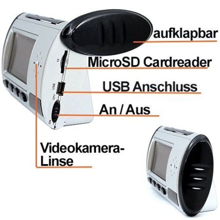 HD SpyCam getarnt im Wecker