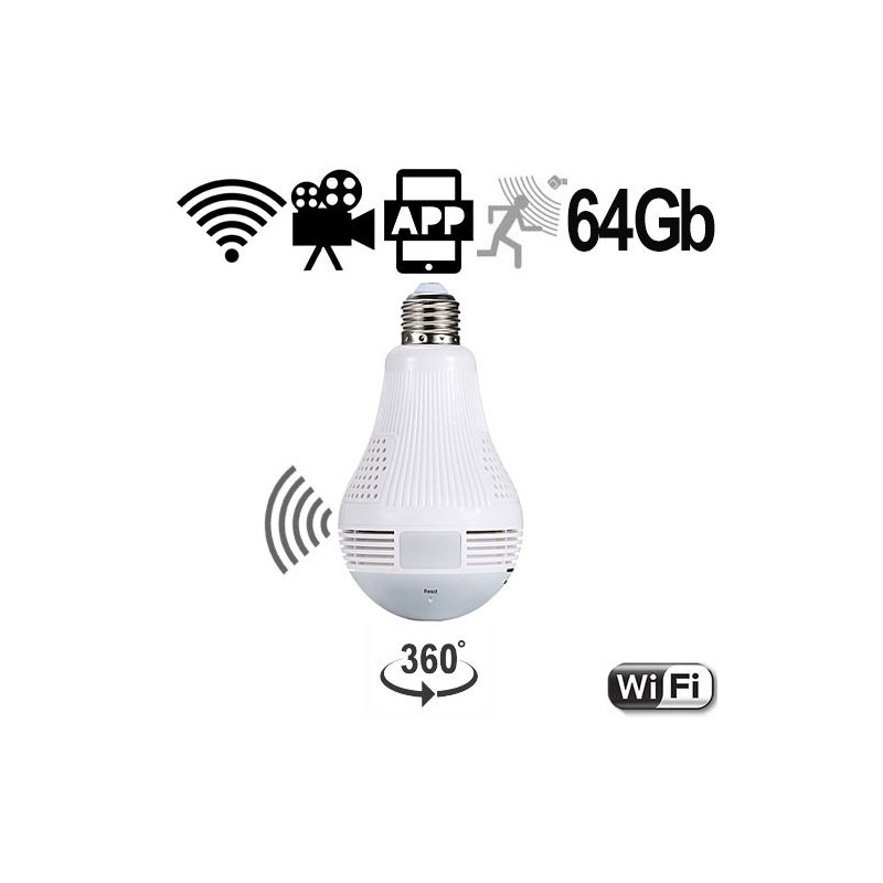 WIFI HD-SpyCam in LED-Lampe, 64 Gb WIFI HD-SpyCam in LED-Lampe, 64 Gb