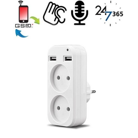 GSM-Steckdosenadapter 2xUSB - Verdeckte Abhörgeräte - Bild 1