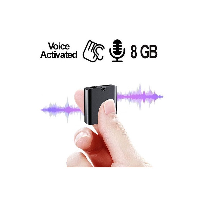 Mini SPY-Recorder, Audiowanze (VOX), 8 GB