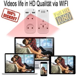 IP-HD-Spycam in Steckdosenadapter, 2xUSB - Videoüberwachung - Bild 3