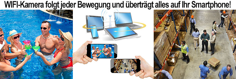 WLAN-Spionagekamera mit 360° Rundumsicht im Lampendesign