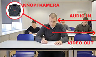 Knopflochkamera im Hemd getragen